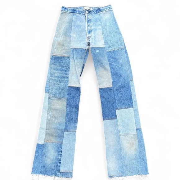 $600 RE/DONE x Levi’s Recycled Patchwork Jeans - Picture 1 of 3